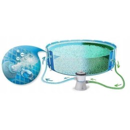 Plieninis sodo baseinas 366 cm intex 28212 siurblys