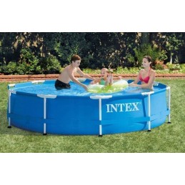 Plieninis sodo baseinas 366 cm intex 28212 siurblys