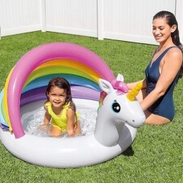 Baseinas su baseinu ant stogo vaikams intex unicorn 57113