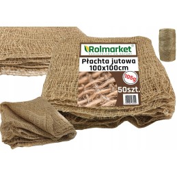 ✨ džiuto lakštas 100x100cm 105g/m 50vnt + virvelė