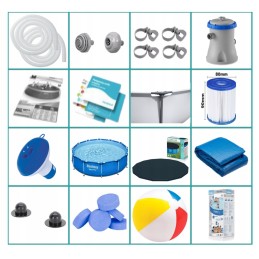 Bestway rėmo baseino rinkinys SP 305x76cm 305x76 16in1 apvalus