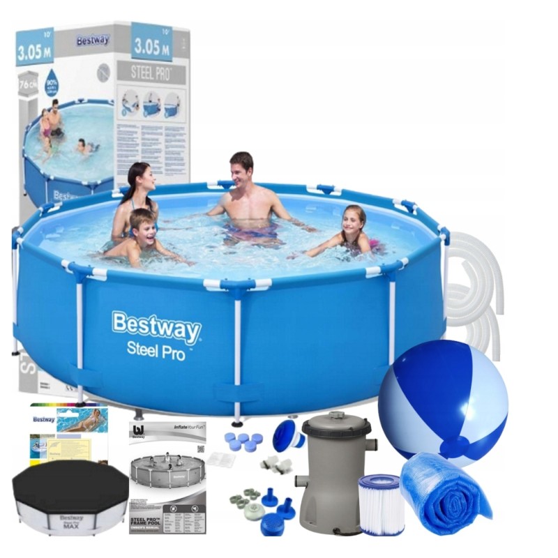 Bestway rėmo baseino rinkinys SP 305x76cm 305x76 16in1 apvalus