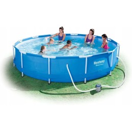 Plieninis pro 366x76 stovo baseinas bestway 3in1 siurblys