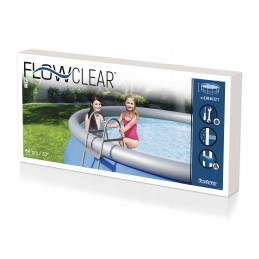 Nerūdijančio plieno kopėčios baseinams, 84 cm bestway