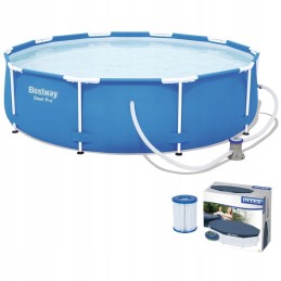 Sodo baseinas 305 x 76 cm, plieninis rėmas, pro bes