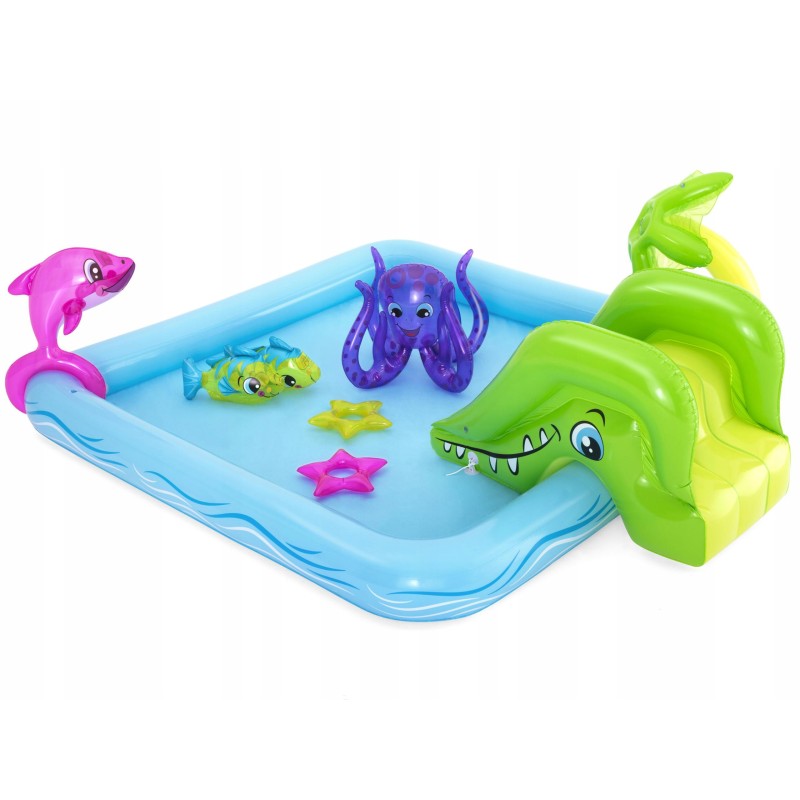 Vaikiškas irklavimo baseinas, pripučiamas baseinas, čiuožykla