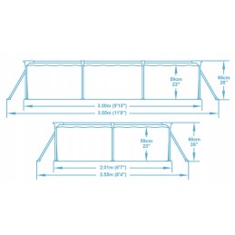 Karkasinis baseinas su siurbliu 300x201x66 bestway 56411