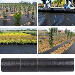 Agrotekstilė juoda stipri agrotekstilė 90g 0,8x50m piktžolėms po braškėmis