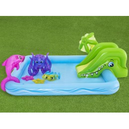 Vaikų baseinas, pripučiamas irklavimo baseinas su čiuožykla