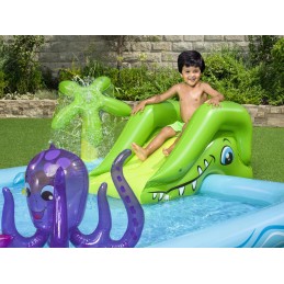 Vaikų baseinas, pripučiamas irklavimo baseinas su čiuožykla