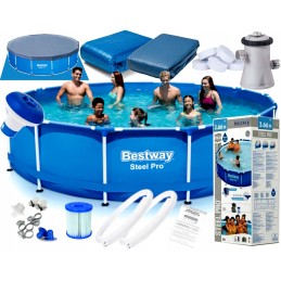 Baseinas 366x76 rėmo šeimos sodo komplektas