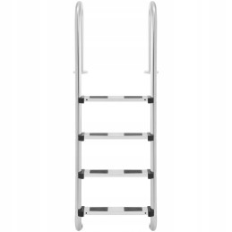 Nerūdijančio plieno baseino kopėčios, 4 pakopos, 1570 mm