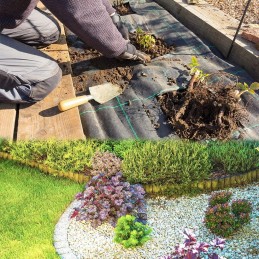 Skarden sodininkystės agrotekstilė 1,1x100 m, 90 g/m2 juoda + tvirtinimo kaiščiai