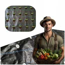 Žemės ūkio audinys salotoms su skylutėmis metre!!!