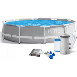 Karkasinis baseinas su pompa 366x76cm, intex komplektas