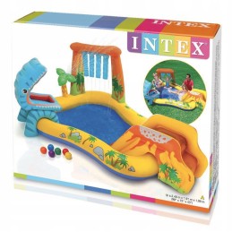 Vandens baseinas, žaidimų aikštelė, intex dinozaurų čiuožykla