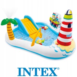 Žaidimų aikštelė, žvejys, baseinas, čiuožykla, intex 57162
