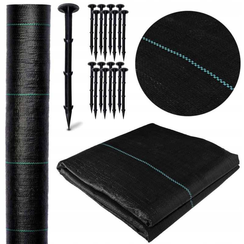 Žemės ūkio audinys augintas audinys juodas 110x 10000 cm 70 g m2