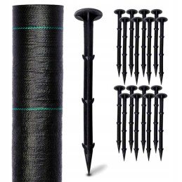 Žemės ūkio audinys augintas audinys juodas 110x 10000 cm 70 g m2