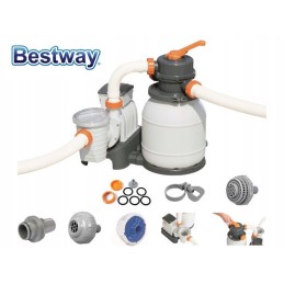 Bestway 58497 smėlio filtro siurblys baseinams 5678l h žarnų jungtys