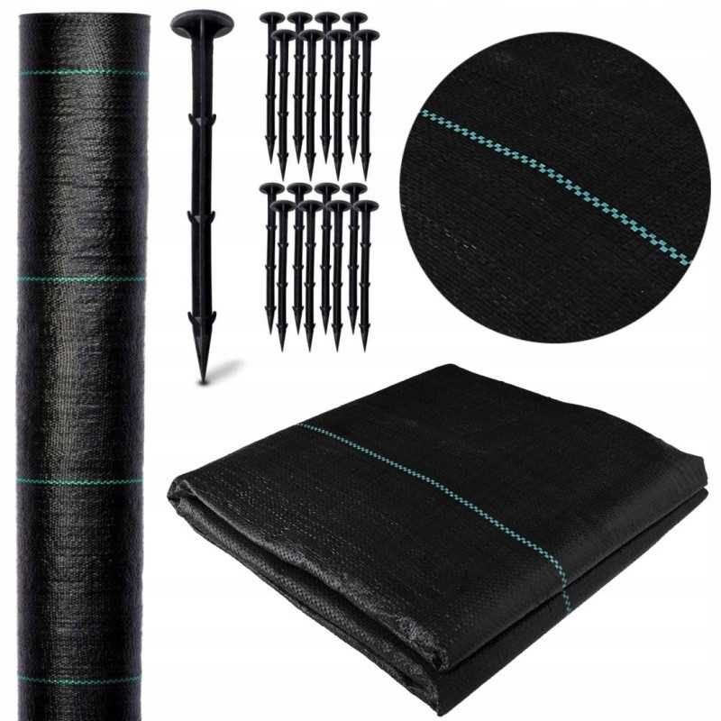 Žemės ūkio audinys augintas audinys juodas 110x 10000 cm 70 g m2