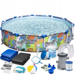 Plieninis sodo baseinas 305x66cm bestway 16in1 maks