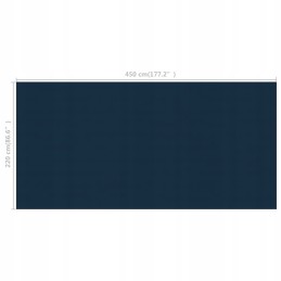Plaukiojanti saulės folija iš PE 450x220 cm juoda n