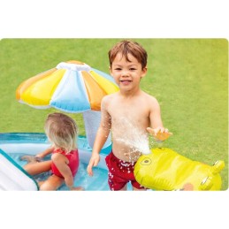 Vandens žaidimų aikštelė su čiuožykla ir priedais