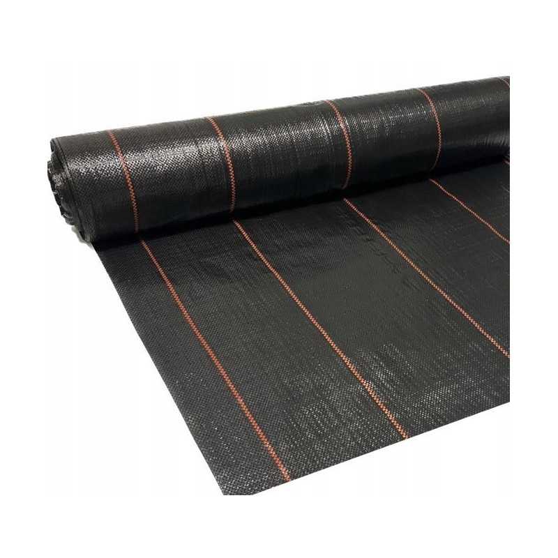 Agrotekstilė nuo piktžolių mulčiavimo 90g/m2 rulone 1,1m x 50m su 3% UV stabilizavimu