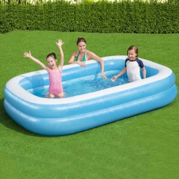 Bestway stačiakampis pripučiamas baseinas 262x175x51cm mėlynos ir baltos spalvos