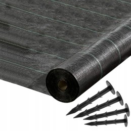 ⭐⭐Agrotekstilė nuo piktžolių agrotekstilė juoda 90g 1,1x50m uv 3% tvirti inkarai⭐⭐