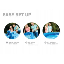 Intex easy set baseino mėlyna