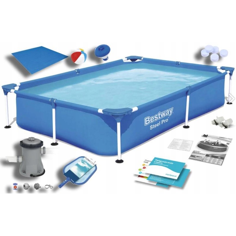 Karkasinis baseinas 221x150x43cm 13in1 56401 bestway