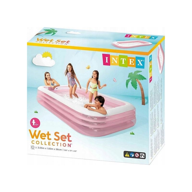Intex didelis stačiakampis šeimos baseinas 58487