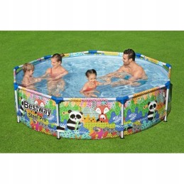 Plieninis profesionalus baseinas vaikams geriausio pasaulio gyvūnams 274x66cm 9ft