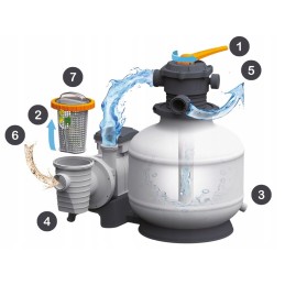 Baseino smėlio siurblio baseino filtras 5678 lh bestway 58497 modelis 2024