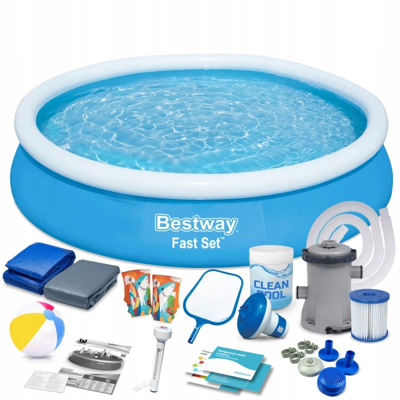 Išsiplečiantis sodo baseinas 366x76cm bestway 17in1