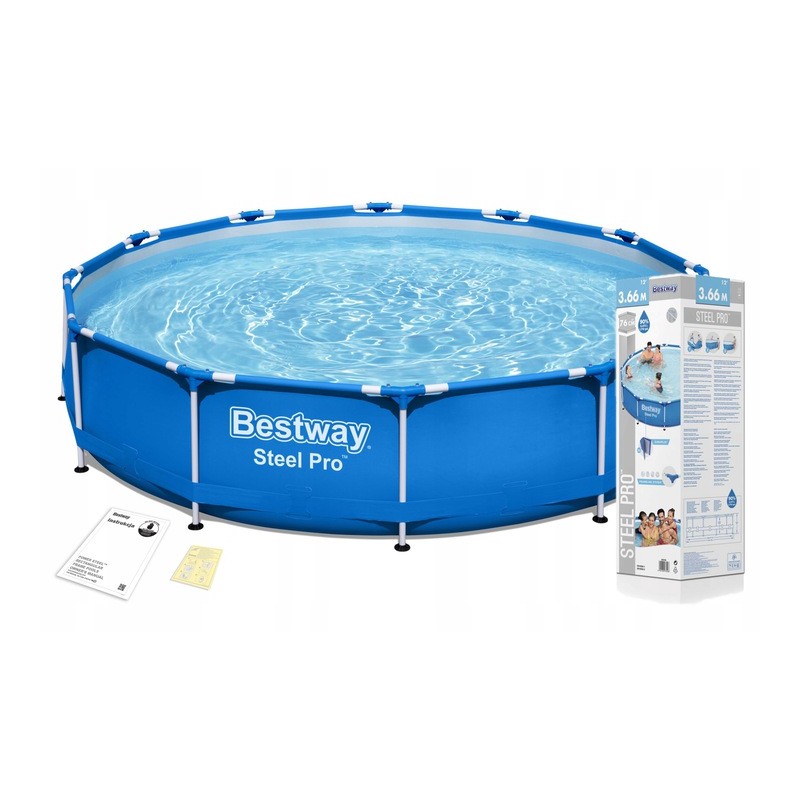 Plieninis baseinas 366x76 bestway 56706 3in1 plieno pro