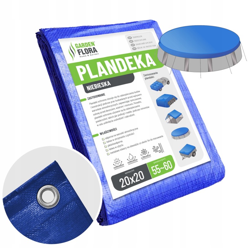 20x20 sustiprintas tentas automobiliui, terasai, baseinui