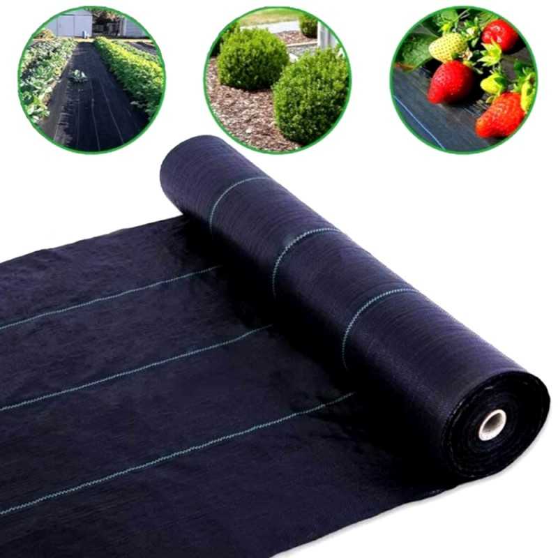 Tvirtas žemės ūkio audinio 1,1x100 m sodo kilimėlis 90 g/m²