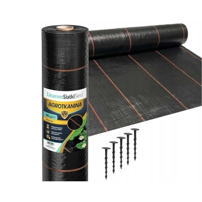 ✅Agro audinys 1,1x50m 90g juodas UV 3% nuo piktžolių✅