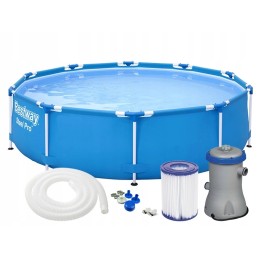 Plieninis profesionalus rėmo baseinas 366x76 apvalus