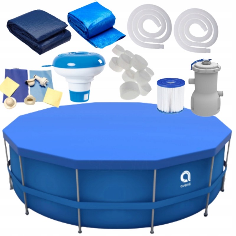 Didelis ir patvarus Avenli rėmo sodo baseinas