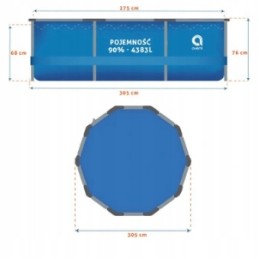 Didelis ir patvarus Avenli rėmo sodo baseinas