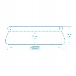 Išplečiamasis sodo baseinas 366 x 76 cm 9in1 bestway 57445