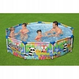 Plieninis profesionalus baseinas vaikams geriausio pasaulio gyvūnams 274x66cm 9ft