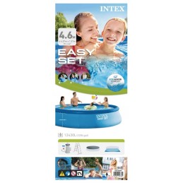 Intex easy set poolset su filtro siurbliu saugos kopėčios šlifuotas audinys
