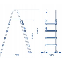 Saugios baseino kopėčios 122cm bestway 58331