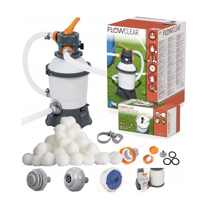 Bestway 3028l h smėlio siurblio 58515 kamuoliukų filtras