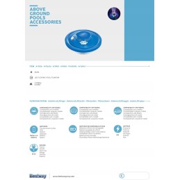 LED baseino lempa su įmontuotu bestway fontanu